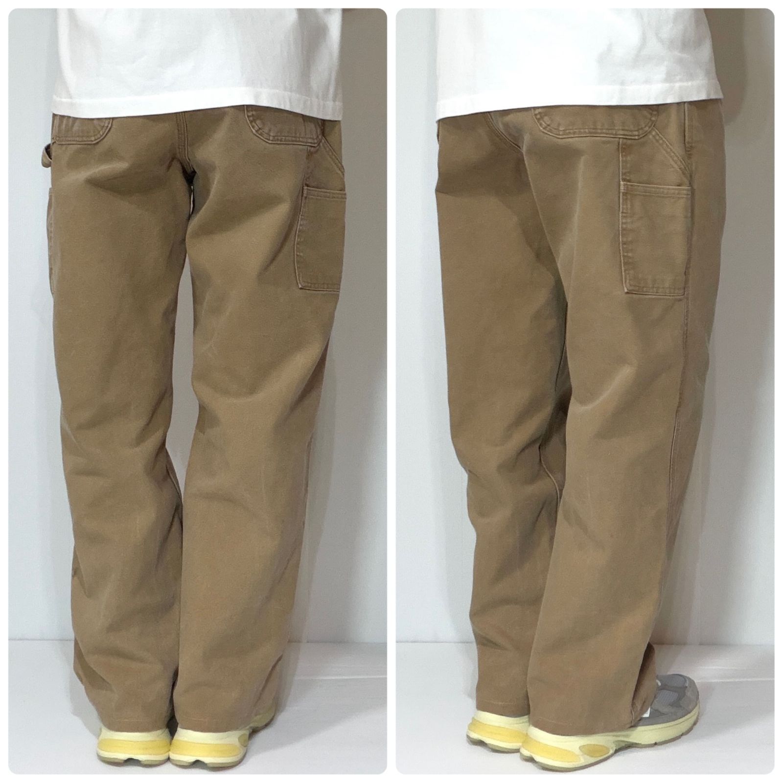 Carhartt ベージュ ペインターパンツ32×32ゴールデンサイズ ゴールデンサイズ Carhartt カーハート シングルニー ダック