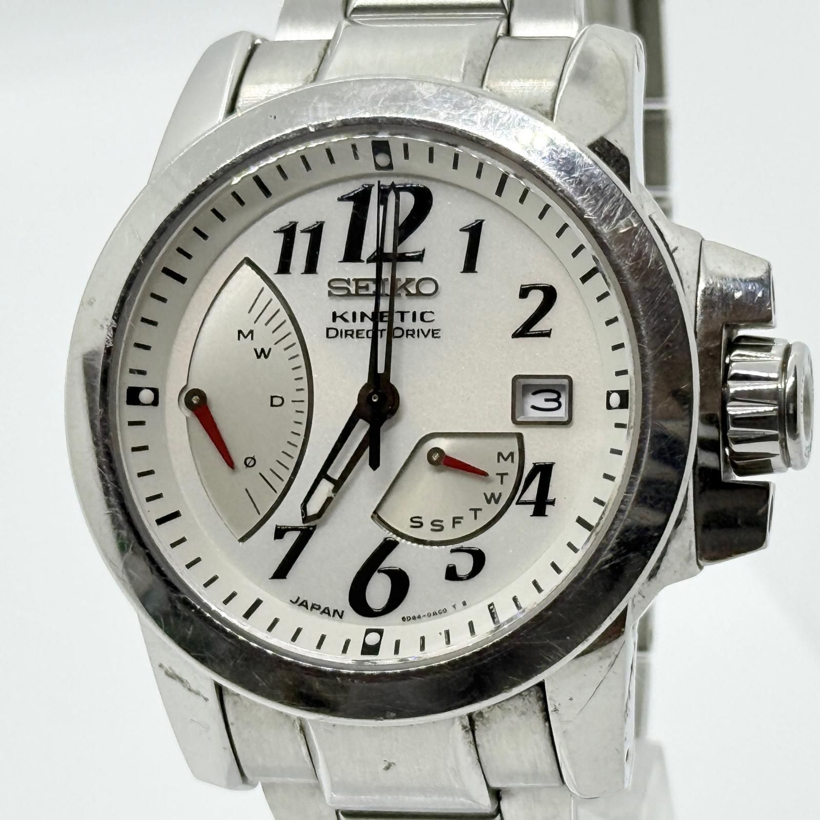 SEIKO セイコー ブライツ キネティック 5D44-0AB0 ホワイト AT メンズ 