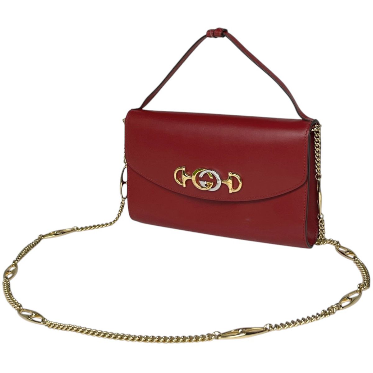 GUCCI 2WAYレザーショルダーバッグ【レッド】グッチ GUCCI（グッチ 