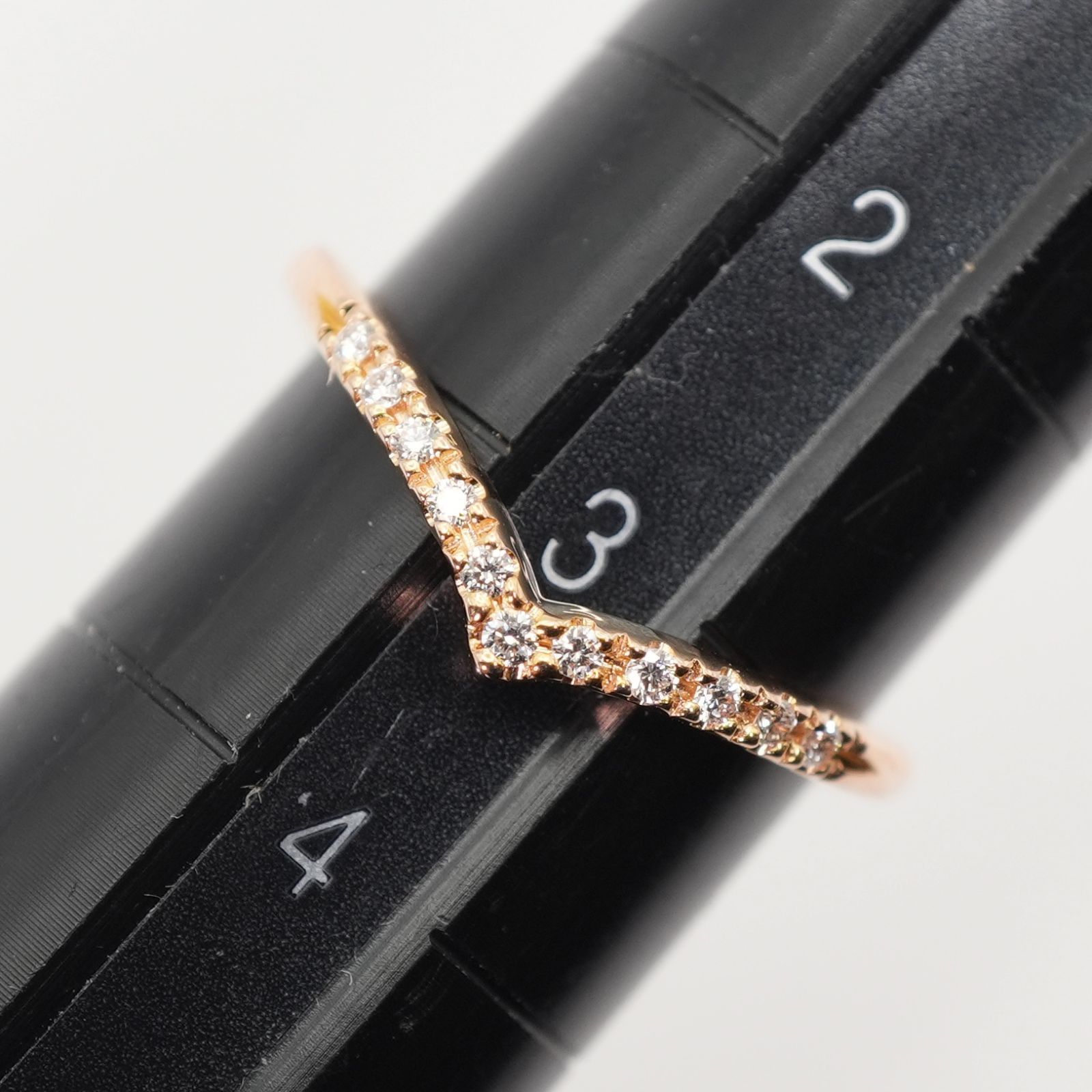 スタージュエリー K18 ダイヤモンド0.04ct V字 リング/25-2813 - メルカリ