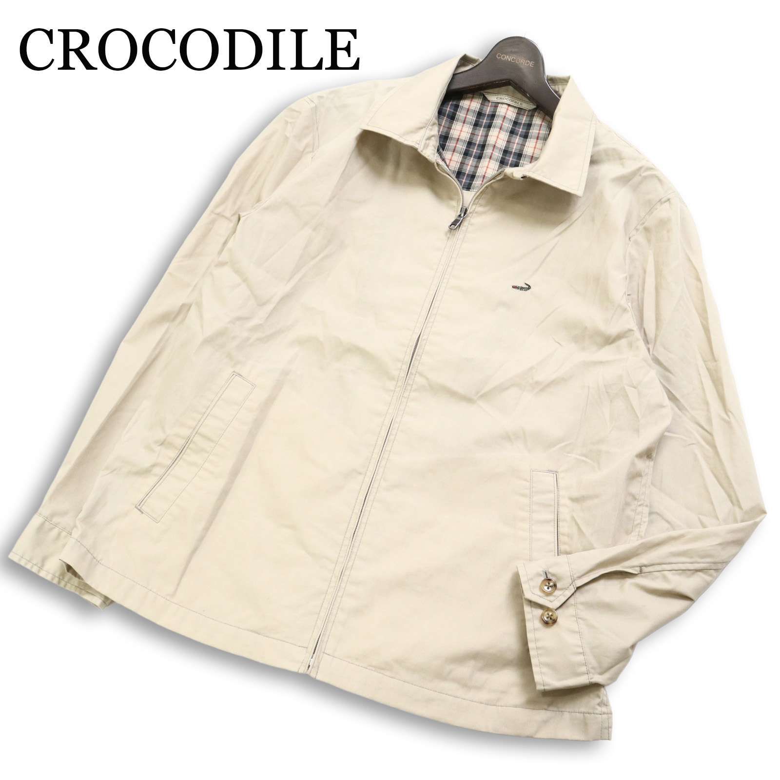 CROCODILE クロコダイル 通年 ロゴ刺繍☆ ジップアップ スイングトップ 