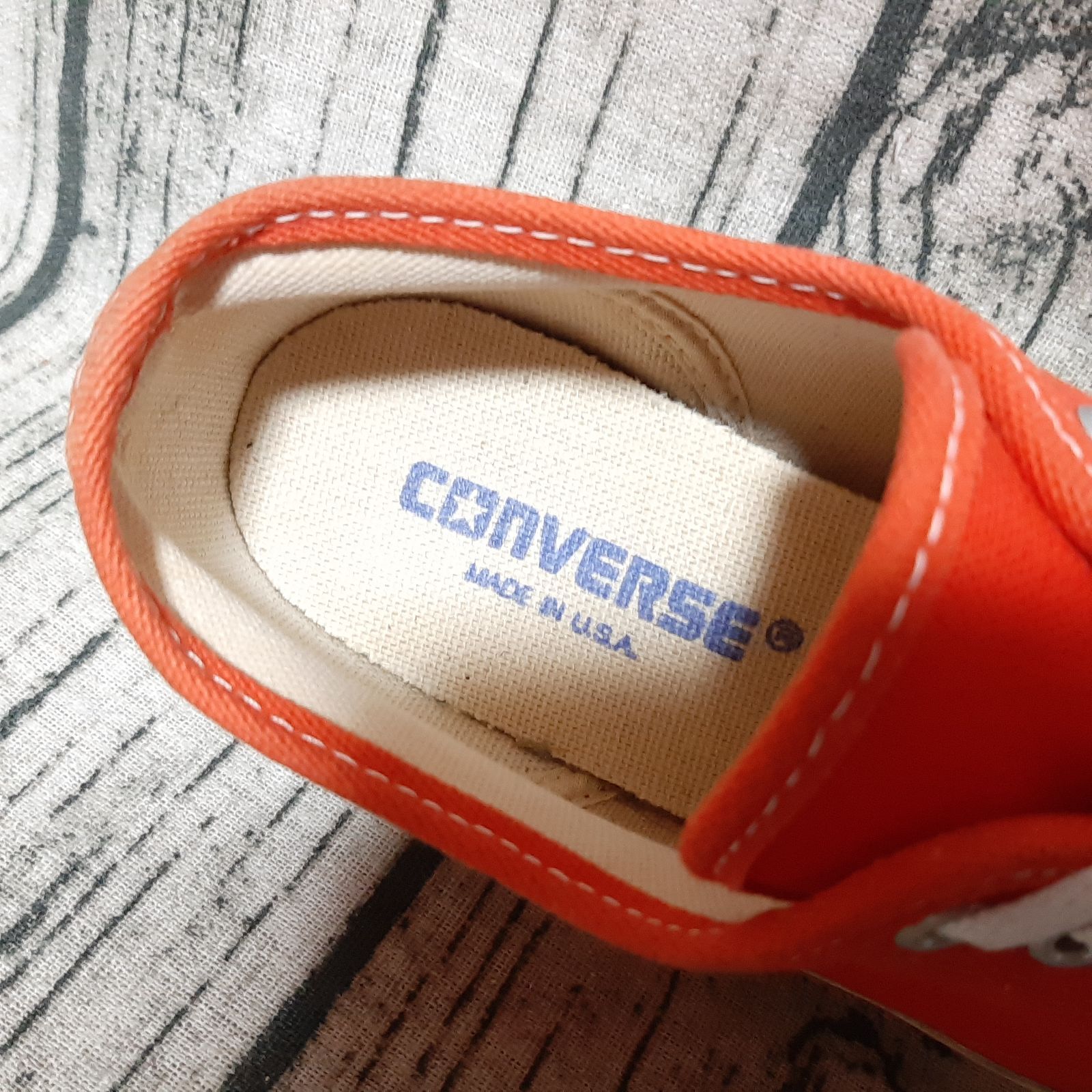 24.5cm / US 6】90s Made in USA CONVERSE JACK PURCELL CANVAS ORANGE 