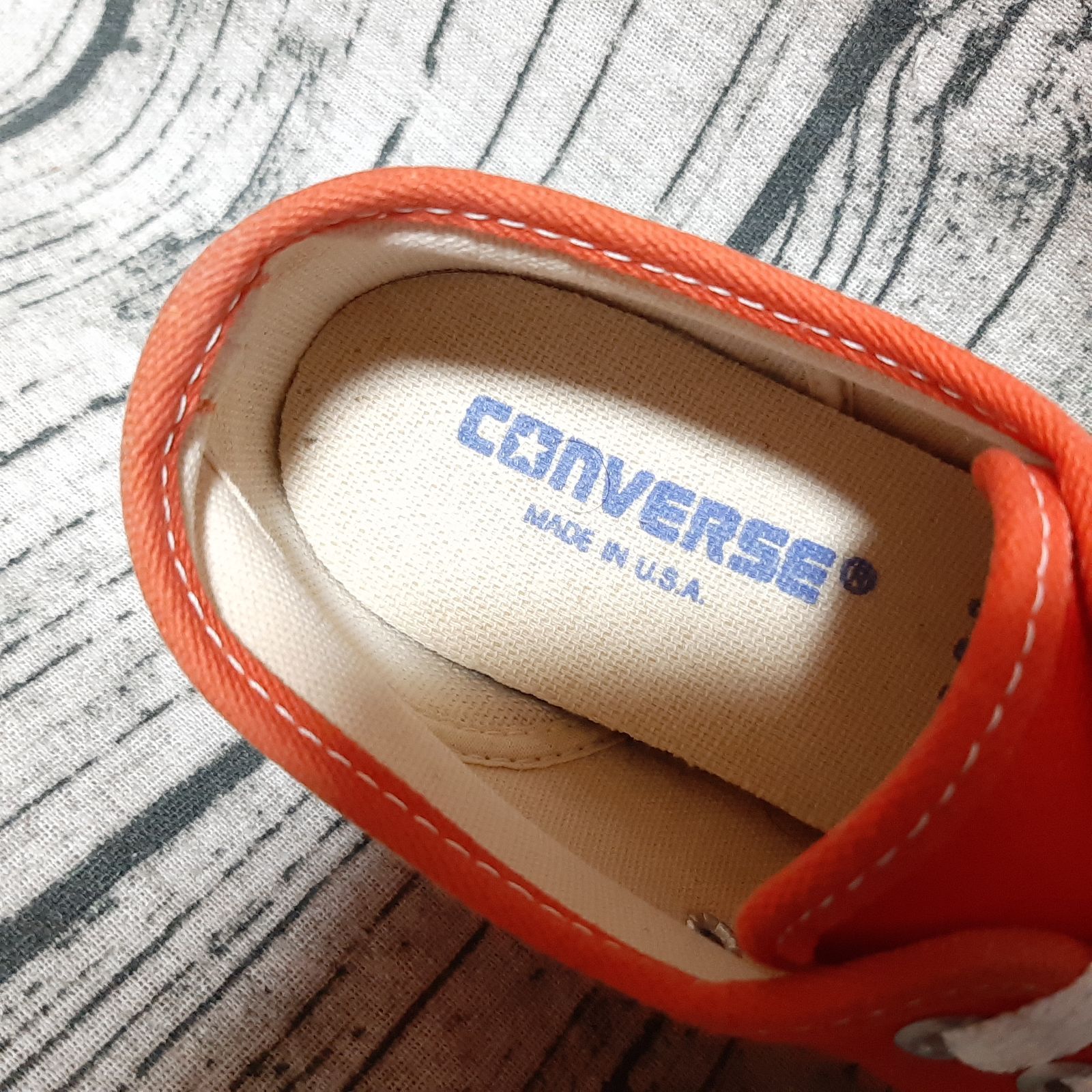 24.5cm / US 6】90s Made in USA CONVERSE JACK PURCELL CANVAS ORANGE 