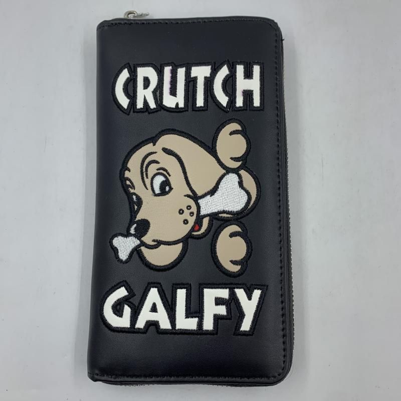 GALFY ガルフィー わんわんヤカラ 長財布 牛革 ラウンドファスナー 犬 黒 中古】GALFY GALFY わんわんヤカラ長財布 144043 ブラック ガルフィー