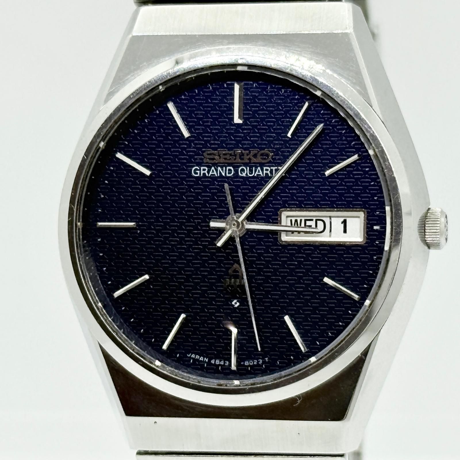 SEIKO セイコー GRAND QUARTZ グランドクォーツ 4843-8050 ネイビー QZ