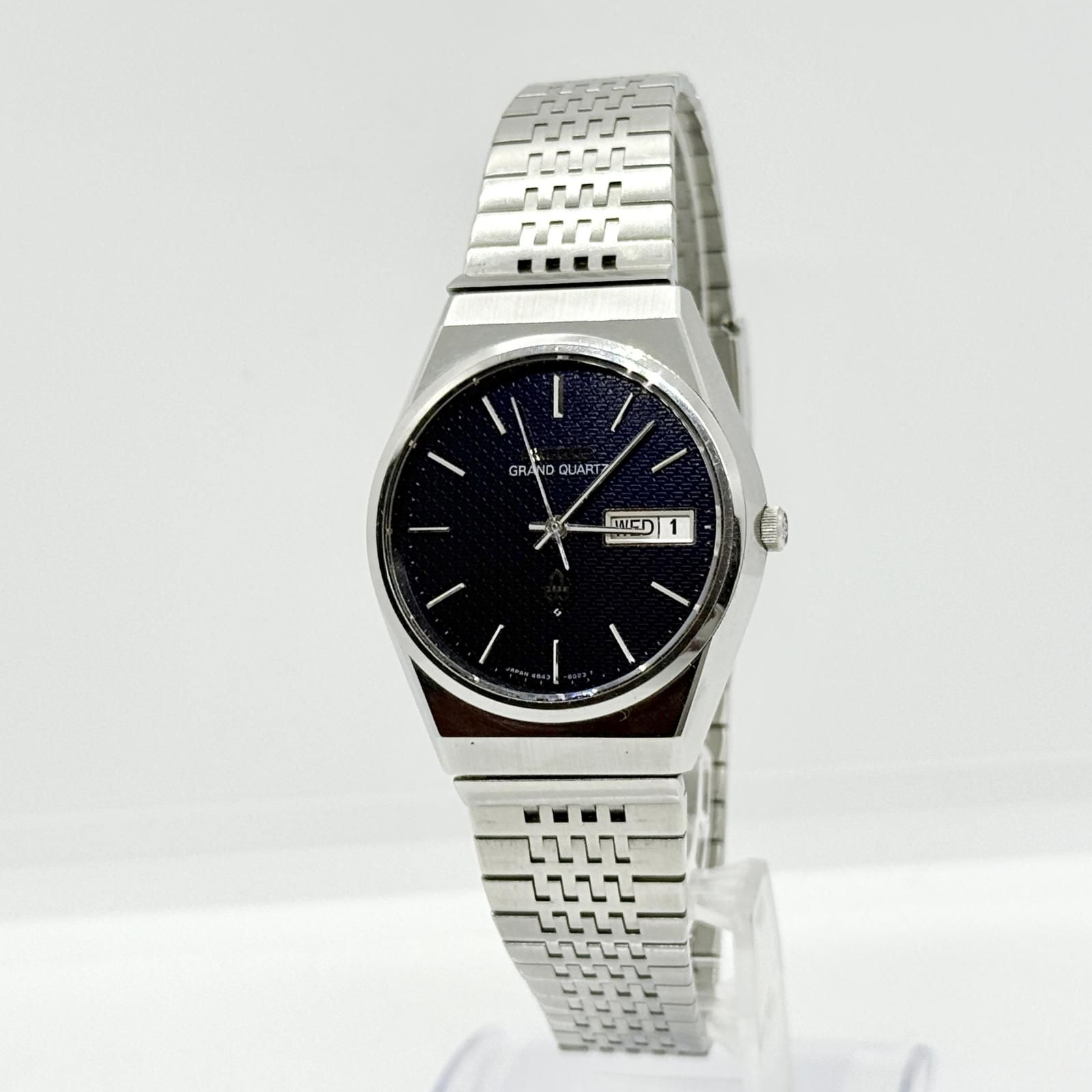SEIKO セイコー GRAND QUARTZ グランドクォーツ 4843-8050 ネイビー QZ
