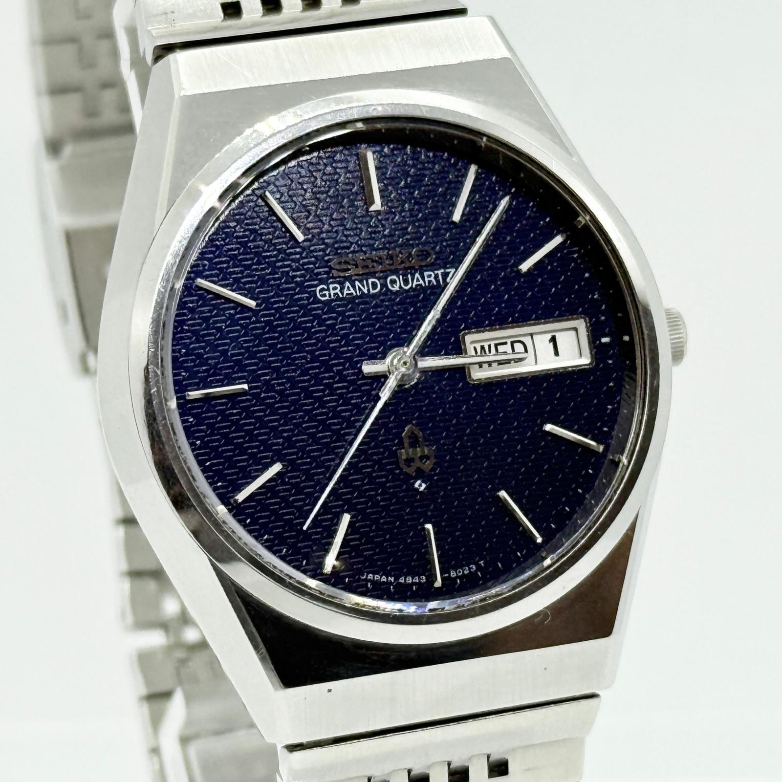 SEIKO セイコー GRAND QUARTZ グランドクォーツ 4843-8050 ネイビー QZ