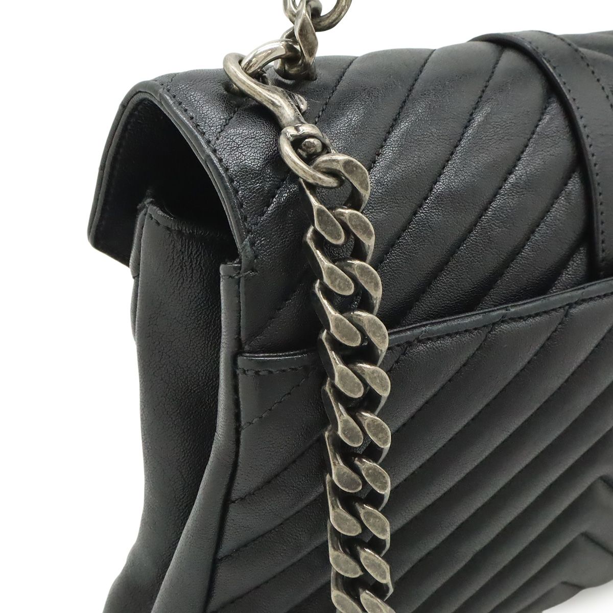 SAINT LAURENT PARIS サン ローラン パリ YSL イブサンローラン カレッジ ハンドバッグ 2WAY チェーンショルダーバッグ ブラック 黒 428056 SAINT LAURENT PARIS サン ローラン パリ YSL イブサンローラン