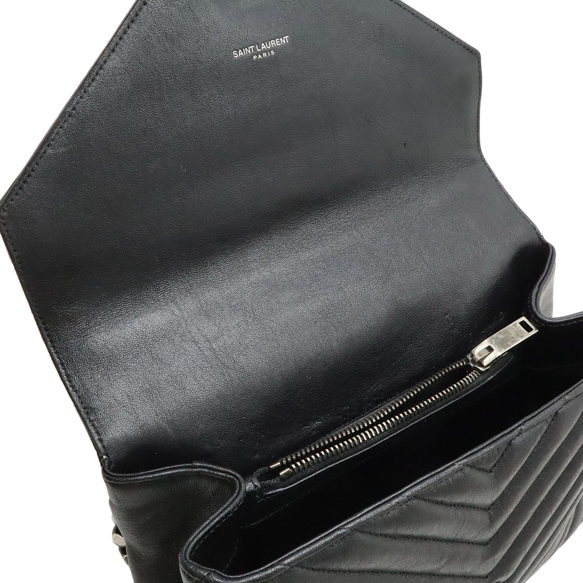 SAINT LAURENT PARIS サン ローラン パリ YSL イブサンローラン カレッジ ハンドバッグ 2WAY チェーンショルダーバッグ ブラック 黒 428056 SAINT LAURENT PARIS サン ローラン パリ YSL イブサンローラン