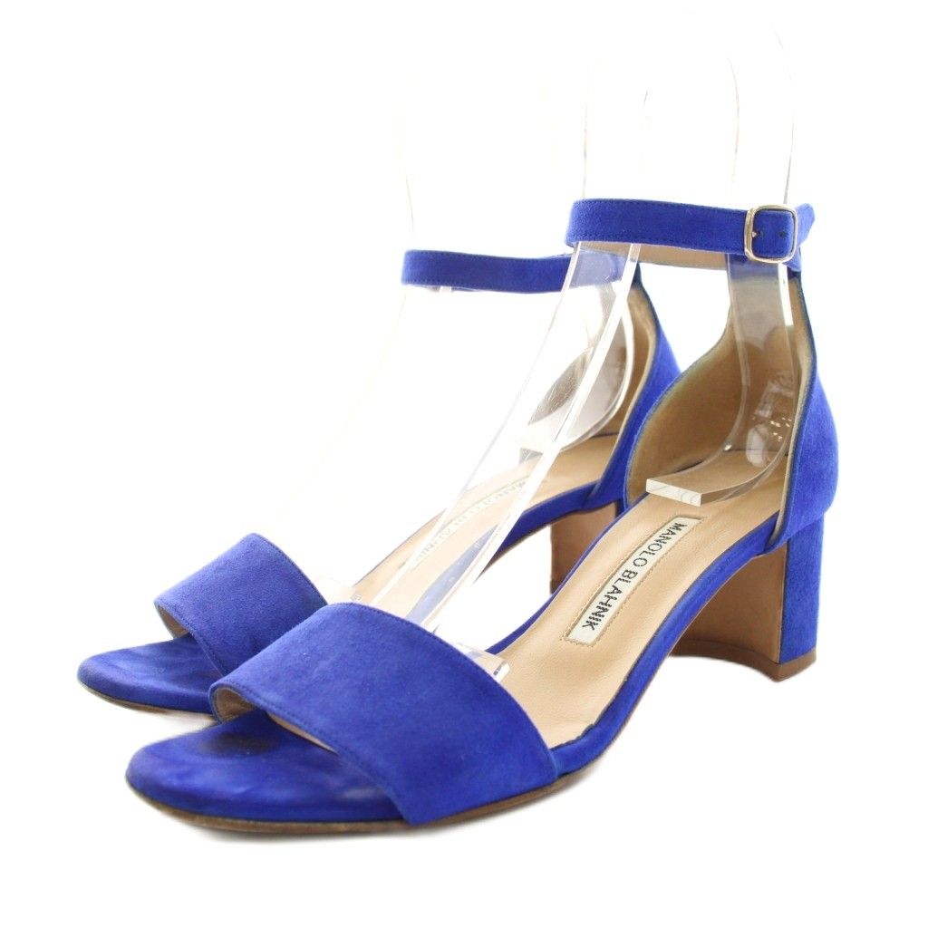 Manolo MANOLO BLAHNIK サンダル アンクルストラップ ステッチ Blahnik