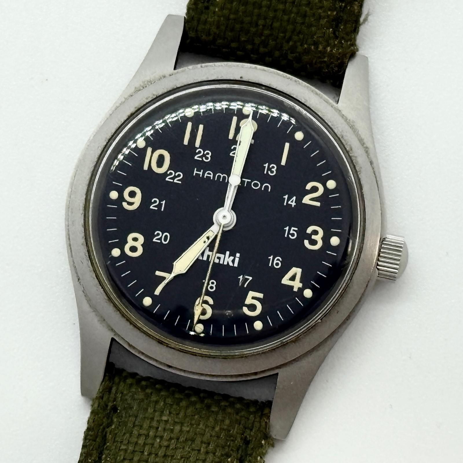 HAMILTON ハミルトン カーキ 9415 SS ブラック 手巻き ボーイズ 腕時計 