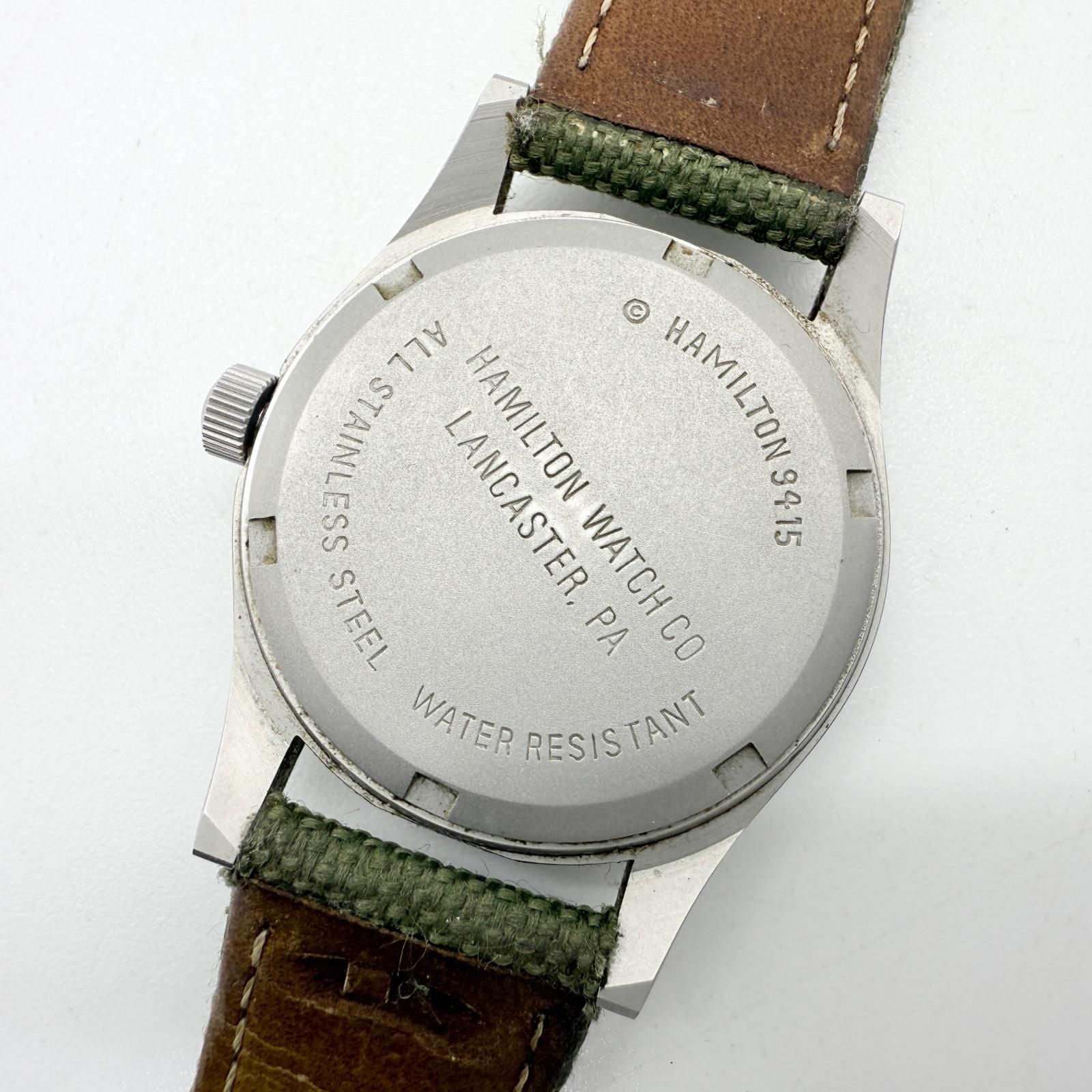 HAMILTON ハミルトン カーキ 9415 SS ブラック 手巻き ボーイズ 腕時計 
