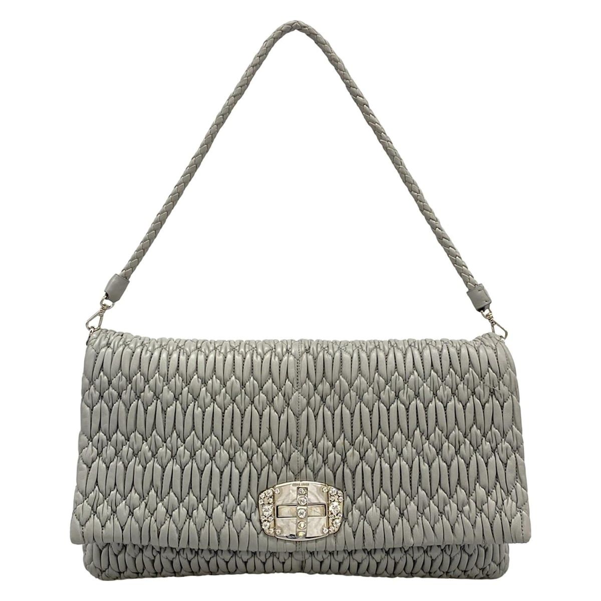 Miu Miu グレー ショルダーバッグ