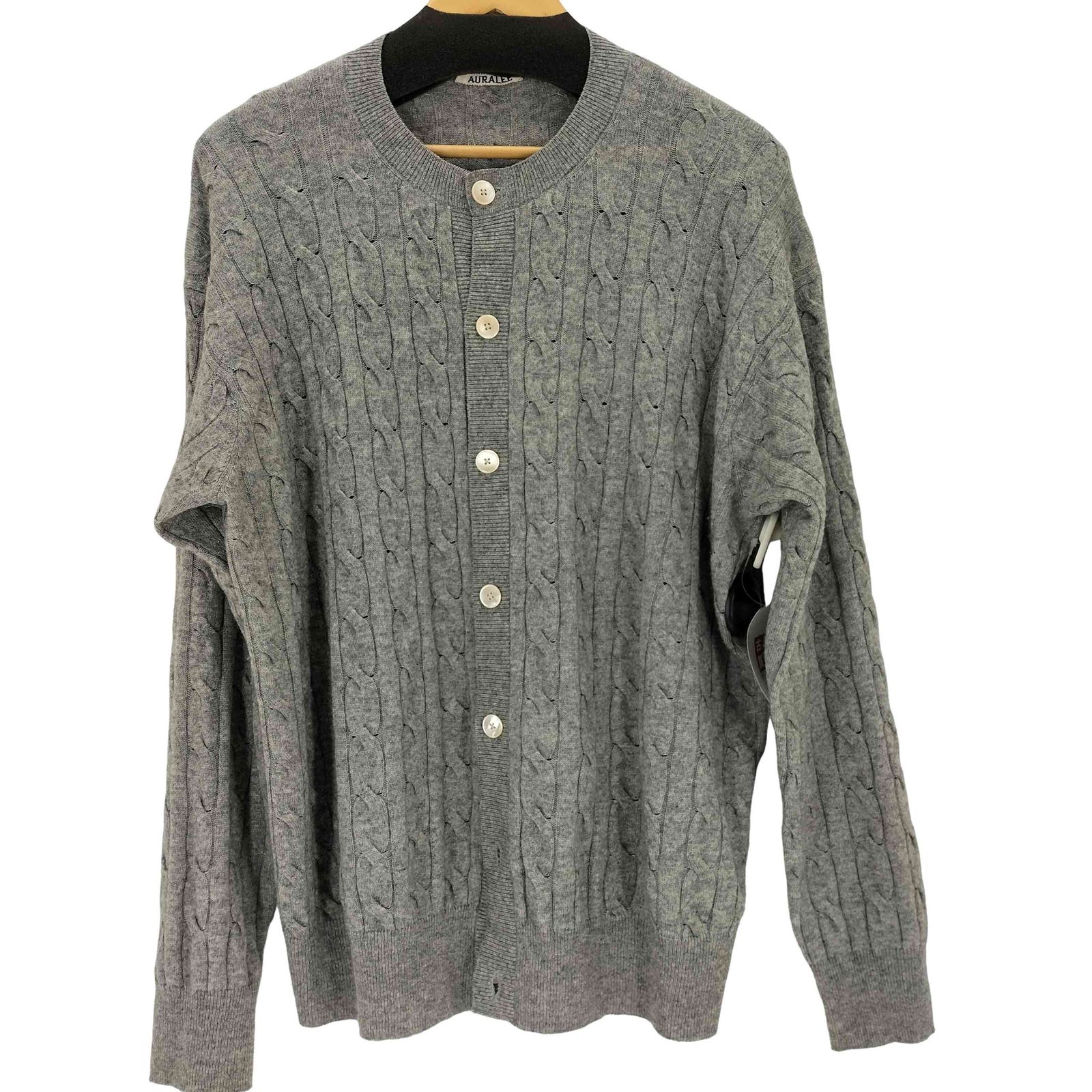 オーラリー AURALEE 24SS SUPER FINE CASHMERE SILK CABLE KNIT