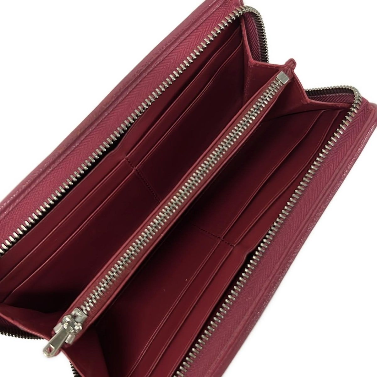 小物 LOEWE(ロエベ) 長財布 - レッド×ボルドー ラウンドファスナー レザー