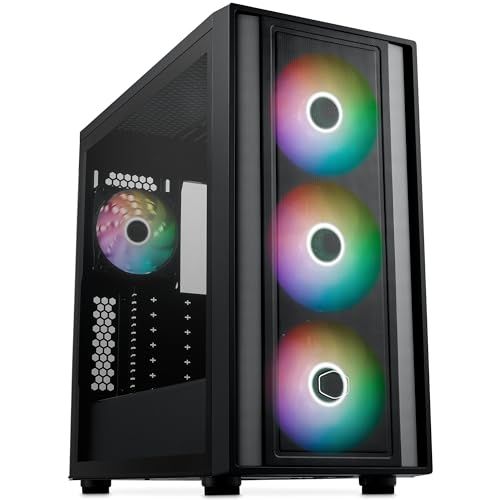 新品 Cooler Master MasterBox 600 裏面配線マザーボード・420mmラジエーター対応 ARGBファン 4基搭載 ミドルタワー ATX PCケース ブラック MB600-KGNN-S00 CS9003