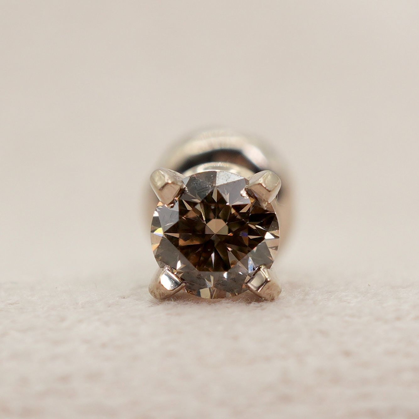 カシケイ ブラウンダイヤ K18 ピアス 0.15ct 片耳/25-2655 - メルカリ