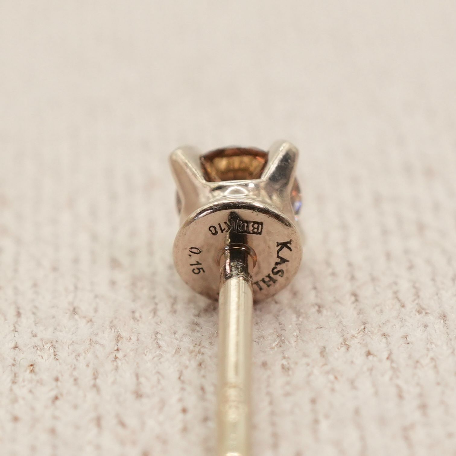 カシケイ ブラウンダイヤ K18 ピアス 0.15ct 片耳/25-2655 - メルカリ