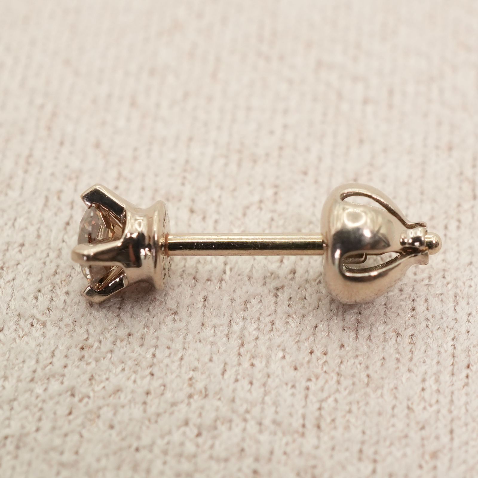 カシケイ　ブラウンダイヤモンド 片耳用ピアス カシケイ ブラウンダイヤ K18 ピアス 0.15ct 片耳/25-2655 - メルカリ