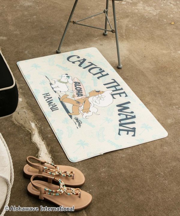 ハワイアン アロハマプア キッチンマット 46.5×77cm CATCH THE WAVE マプアちゃん マット まぷあ ハワイアンインテリア ハワイアン雑貨 新築祝い 引っ越し祝い お祝い サーフィン 西海岸インテリア サーファー ロコガール ハワイ雑貨