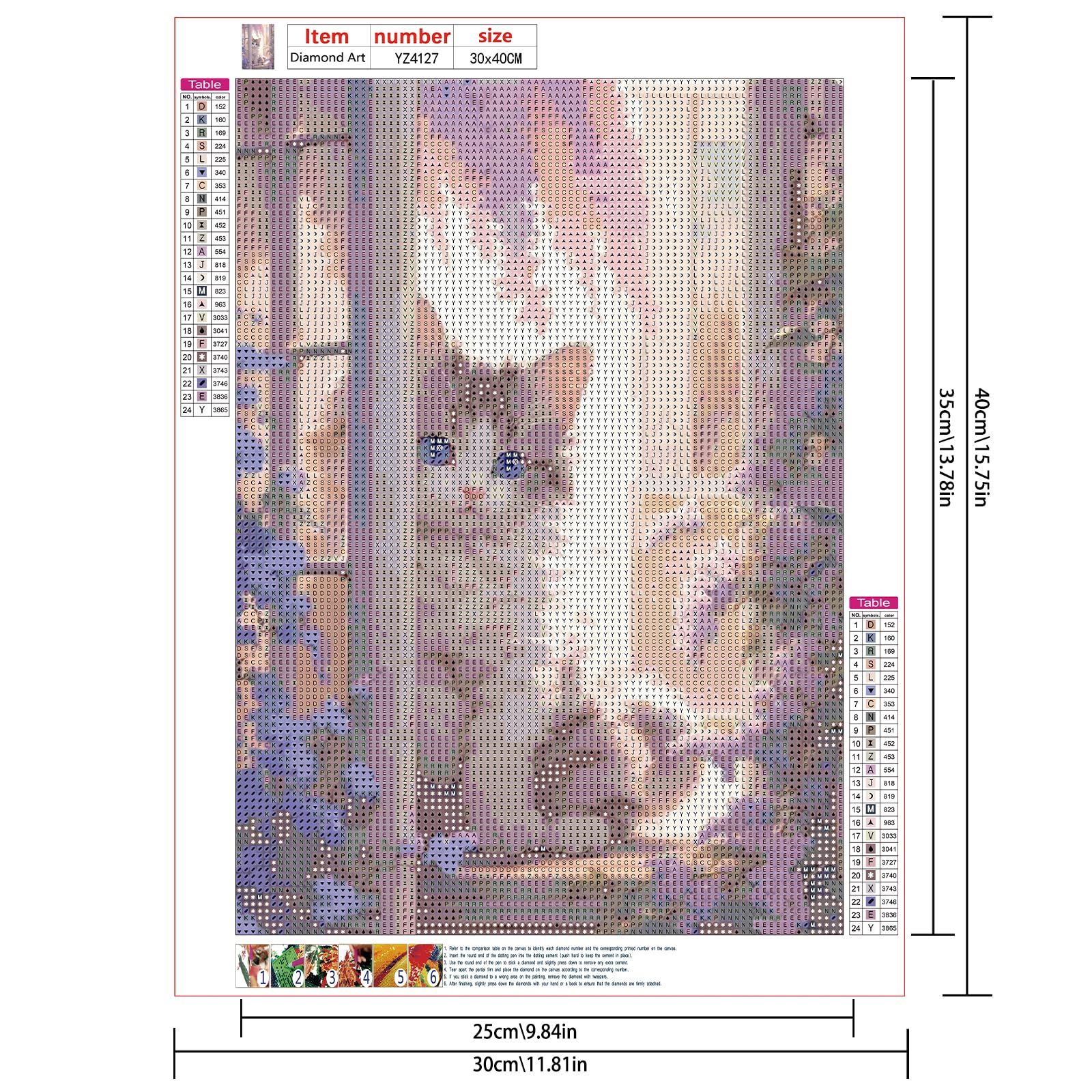 JISHSHAY ダイヤモンドアート キット 30x40cm ダイヤモンドアート 猫