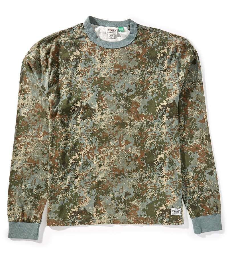 ゲス メンズ トップス シャツ プリント 長袖 Guess Originals Camo