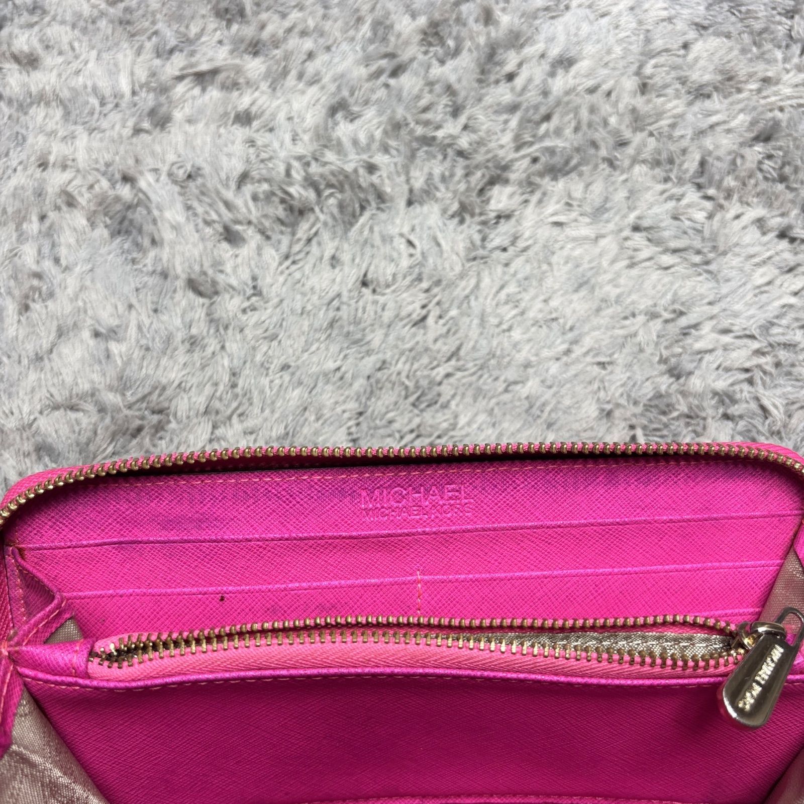 MICHAEL KORS マイケルコース 長財布 ラウンドファスナー ピンク 