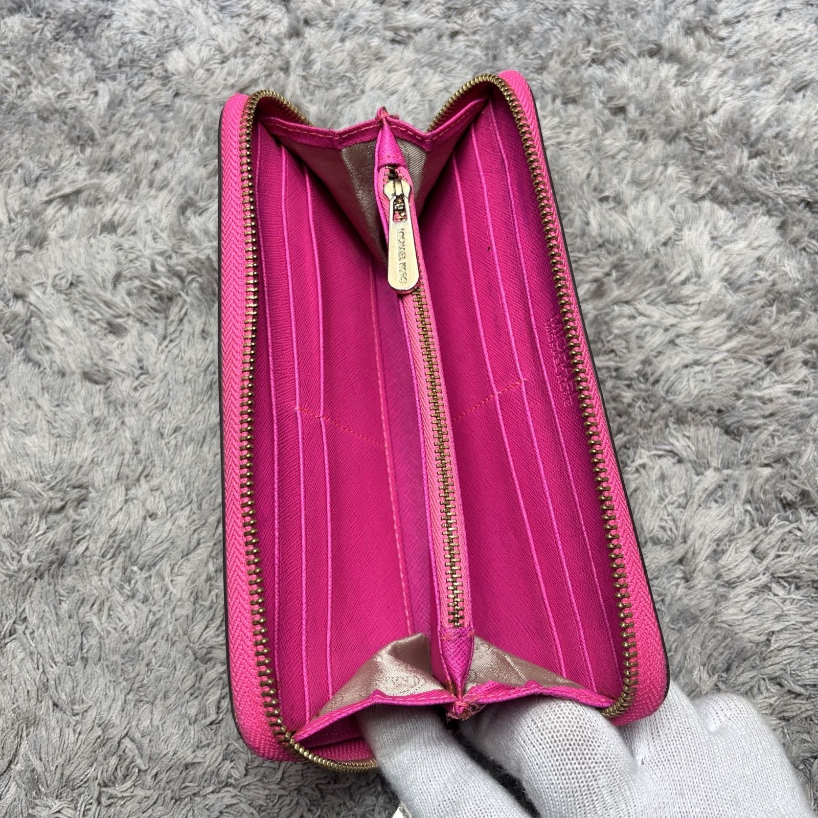 MICHAEL KORS マイケルコース 長財布 ラウンドファスナー ピンク 