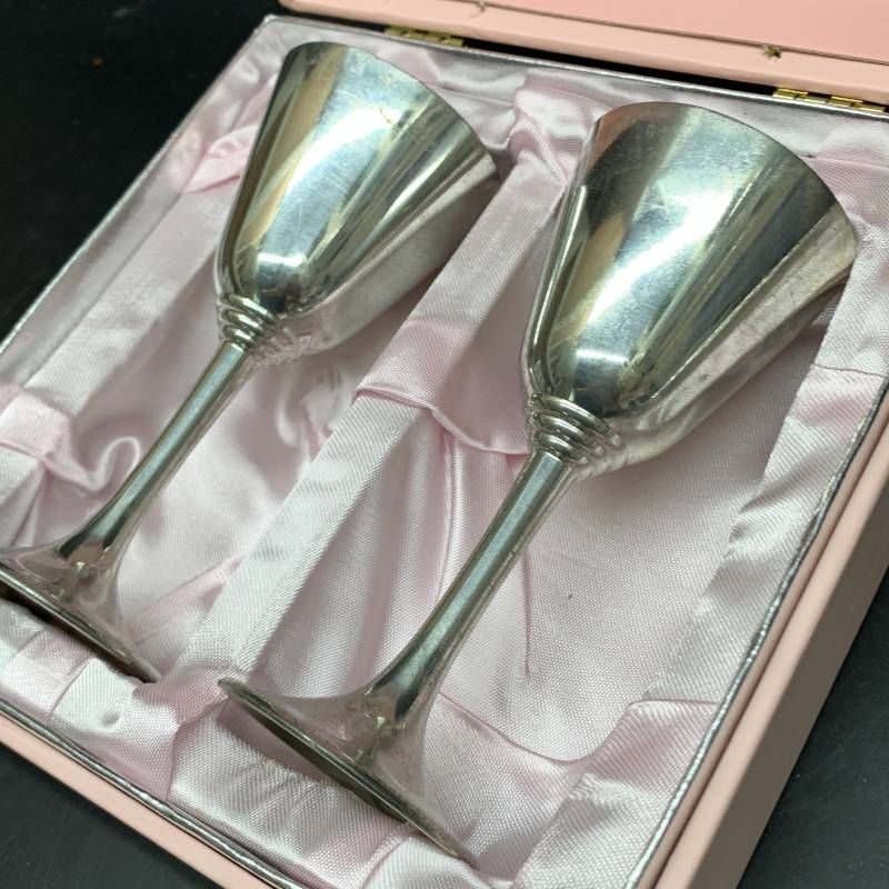 N427 ロイヤルセランゴール（Royal Selangor）ワイングラス 錫