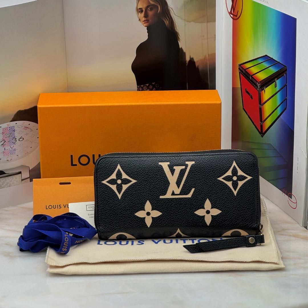 極上 ルイヴィトン アンプラント ジッピーウォレット バイカラー 財布