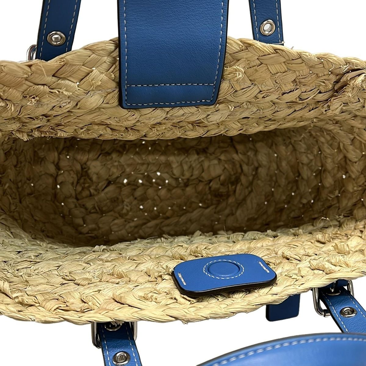 COACH(コーチ) トートバッグ スモール トート CJ519 ベージュ×ブルー 