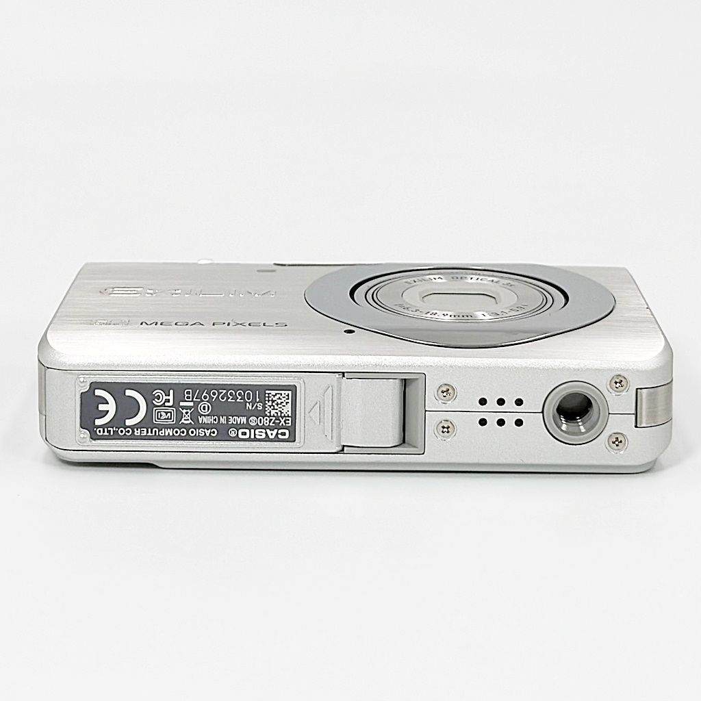 カシオ CASIO EXILIM ZOOM EX-Z80 シルバー コンデジ カメラ 中古 