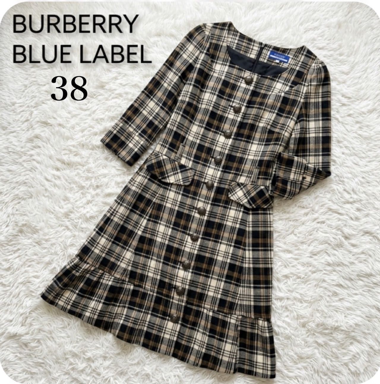 BURBERRY BLUE LABEL バーバリーブルーレーベル チェックワンピース 38 