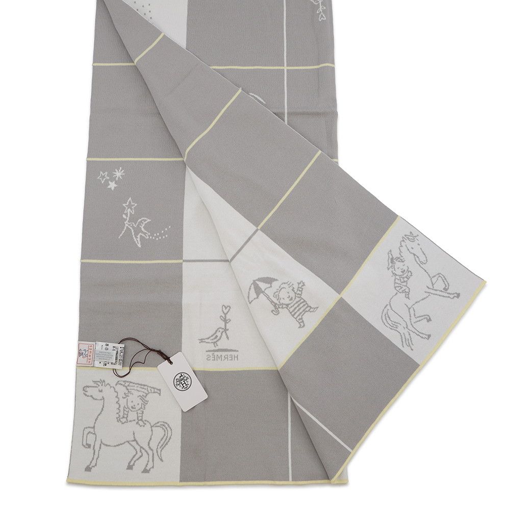 新品未使用 極美品 HERMES プレード ブランケット [カブリオル] エルメス ブランケット カブリオル コットン HERMES プレード ベビー