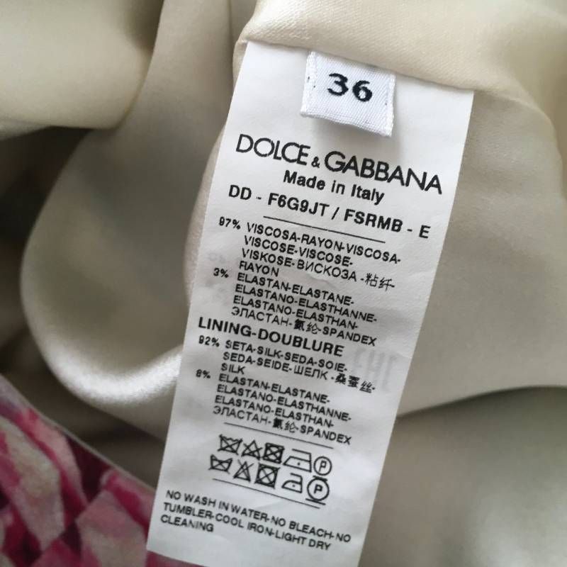 極美品 DOLCE & GABBANA ドルチェ＆ガッバーナ フラワー フローラル 