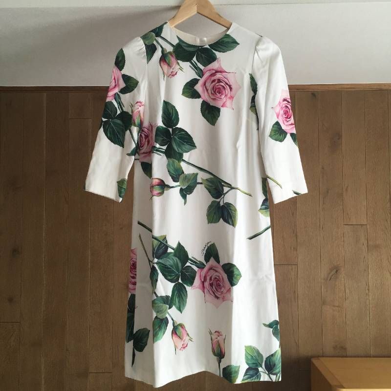 極美品 DOLCE & GABBANA ドルチェ＆ガッバーナ フラワー フローラル 