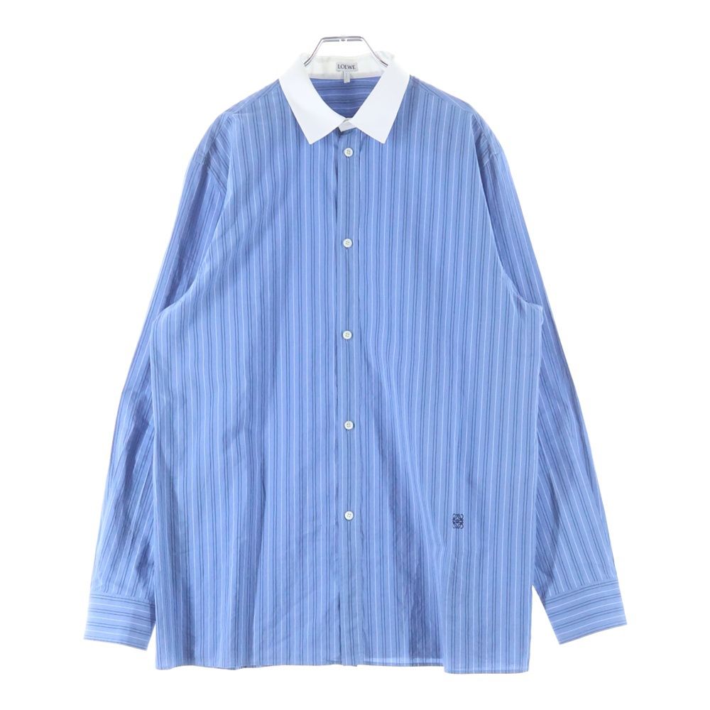 LOEWE (ロエベ) Stripe L/S ストライプ柄 ロゴ刺繍 長袖シャツ LOEWE (ロエベ) Stripe L/S ストライプ柄 ロゴ刺繍 長袖シャツ