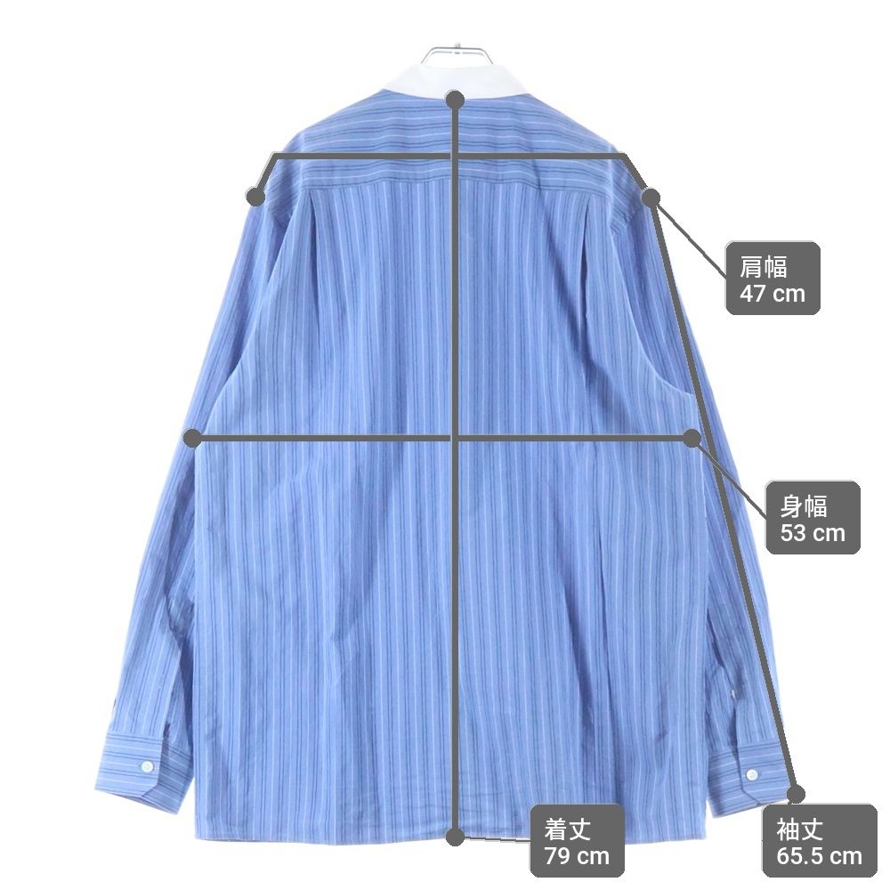 LOEWE (ロエベ) Stripe L/S ストライプ柄 ロゴ刺繍 長袖シャツ LOEWE (ロエベ) Stripe L/S ストライプ柄 ロゴ刺繍 長袖シャツ