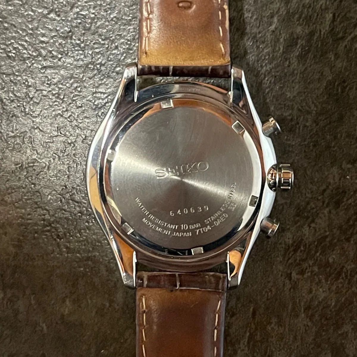 希少】SEIKO セイコー ビッグデイト クロノグラフ 7T04-0AE0 ブラック 