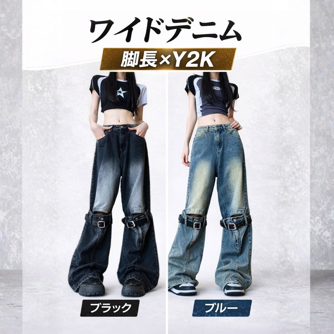 ダメージデニム デニムハーフ y2k 半ズボン ダメージデニムハーフ