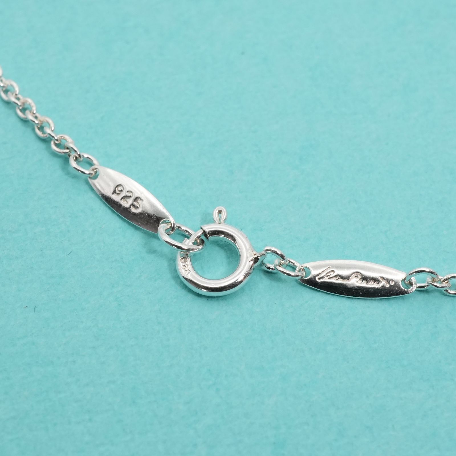 極美品 ティファニー オープンハート シルバー ネックレス/25-2257S