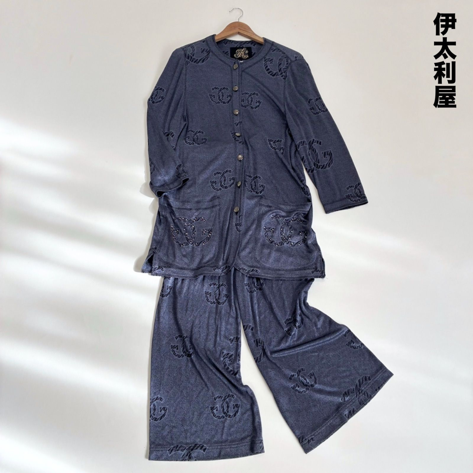 伊太利屋☆とろみノーカラーワンピースジャケットコートチュニック 