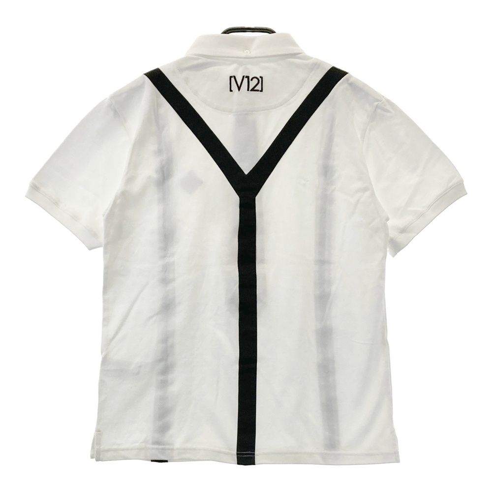 サイズ：M V12 ヴィトゥエルヴ 半袖ポロシャツ FAKE TIE ホワイト系