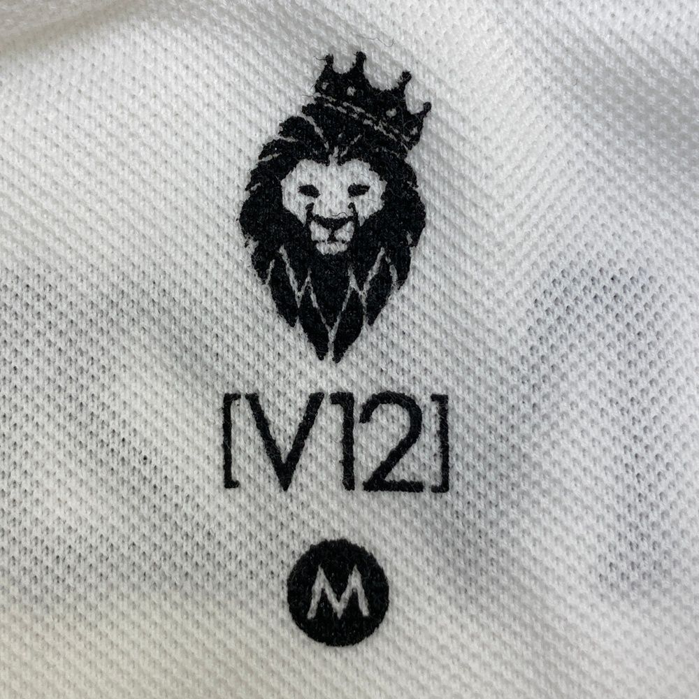 サイズ：M V12 ヴィトゥエルヴ 半袖ポロシャツ FAKE TIE ホワイト系