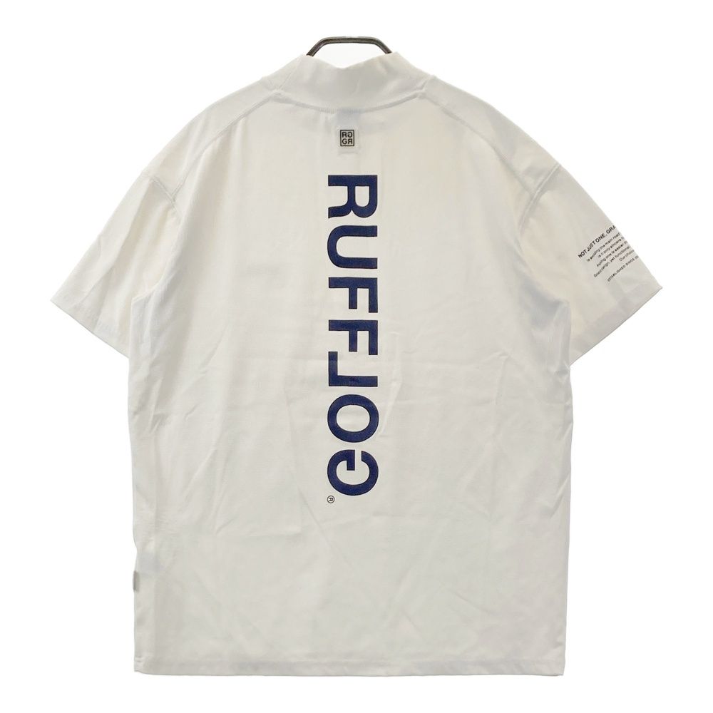 RUFFLOG 半袖ハイネックシャツ ゴルフ サイズ：M RUFFLOG ラフロッグ ハイネック半袖Tシャツ ホワイト