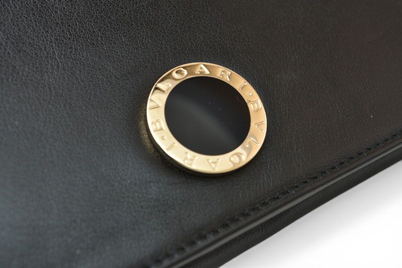 ブルガリ 財布 BVLGARI ブルガリ・ブルガリ レザー ブラック ゴールド