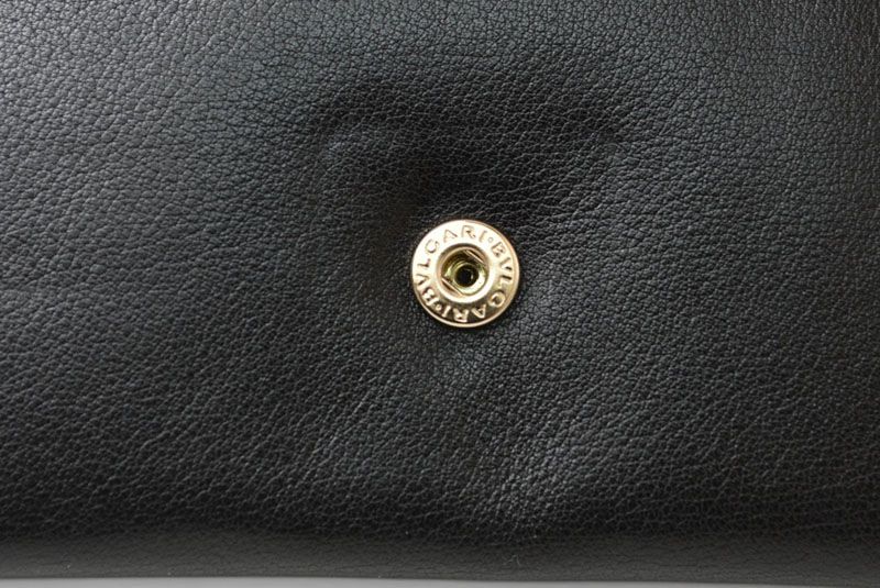 ブルガリ 財布 BVLGARI ブルガリ・ブルガリ レザー ブラック ゴールド
