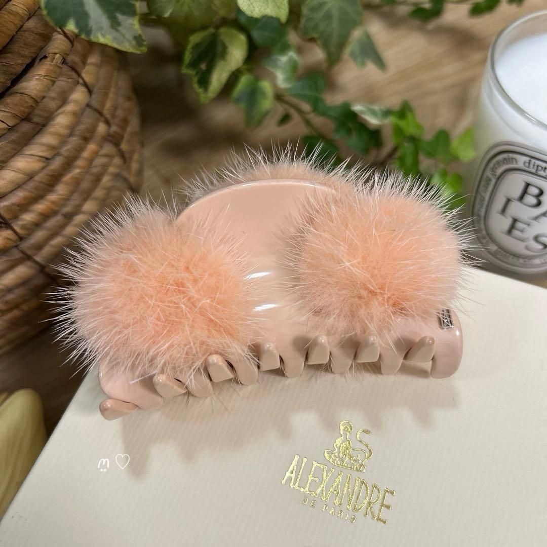 ALEXANDRE DE PARIS ファー付きヘアクリップ ALEXANDRE DE PARIS ファー付きヘアクリップ 【公式通販】