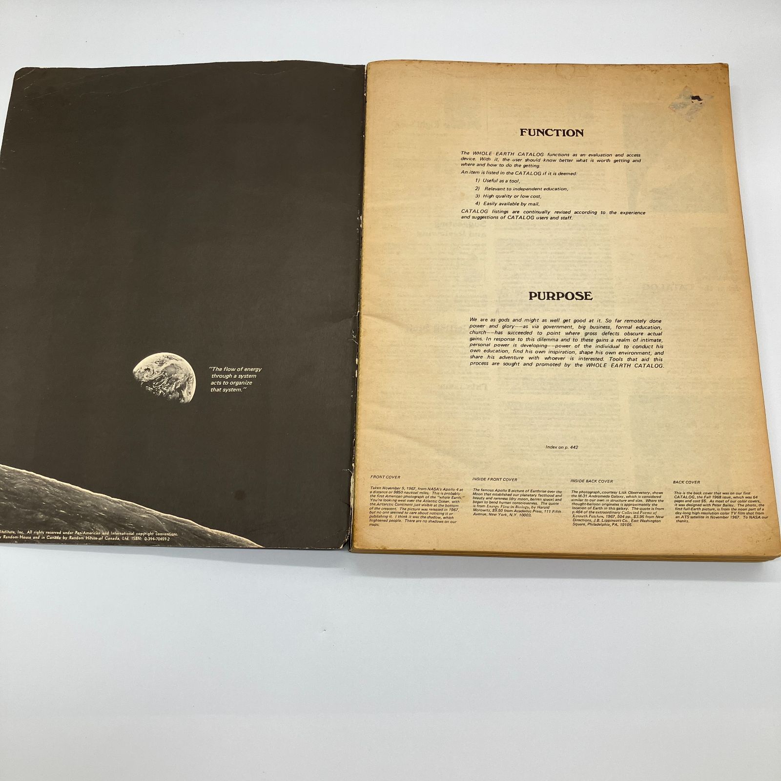 1971年 ラストホールアースカタログ 全地球カタログ The Last Whole