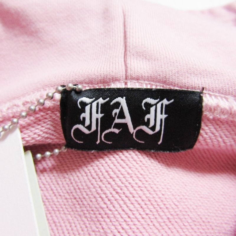 未使用 FAF エフエーエフ FLOCKY LOGO HOODIE 33421205 プルオーバーパーカー プリント ピンク M 27113043 未使用 FAF エフエーエフ FLOCKY LOGO HOODIE 33421205 プルオーバー